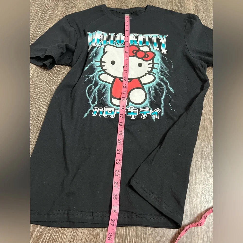 Hello Kitty, Sanrio, Women’s, Black, Thunder & Lightening, T-Shirt. - Picture 6 of 6
